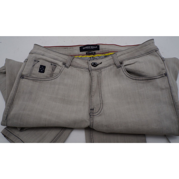 Sherman Morgan St. Johns Jeans 34x30 Straight Slim St John Stretch Distressed - Picture 3 of 10